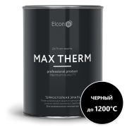 Эмаль термостойкая ЧЕРНАЯ 0,8кг (1200*С). Элкон