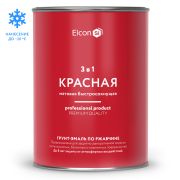 ГРУНТ-ЭМАЛЬ. 3 в 1. КРАСНАЯ матовая. По ржавчине. 0,8 КГ. Элкон