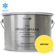 ГРУНТ-ЭМАЛЬ. 3 в 1. ЖЕЛТАЯ матовая. По ржавчине. 10,0 КГ. Элкон