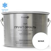 ГРУНТ-ЭМАЛЬ. 3 в 1. БЕЛАЯ матовая. По ржавчине. 10,0 КГ. Элкон
