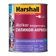 Краска в/э фасадная силикон-акриловая мат. MARSHALL AKRIKOR BC 0,9л