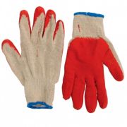Перчатки рабочие, х/б красная обрезиненная ладонь, класс 7,5. KiT